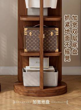 L2.21拱拱形旋转全身镜镜地用卧家室试衣大镜子移动挂衣帽落架一