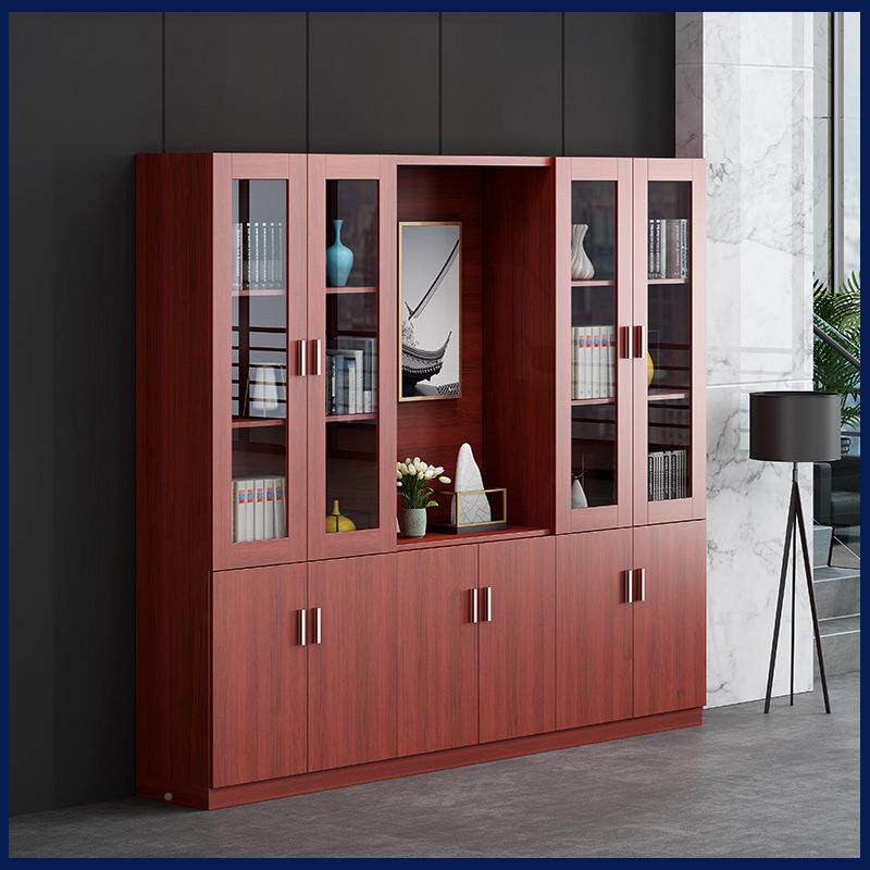 木头文件0560资柜柜简约档案料保密柜玻璃办公柜子3.2m米老板书柜