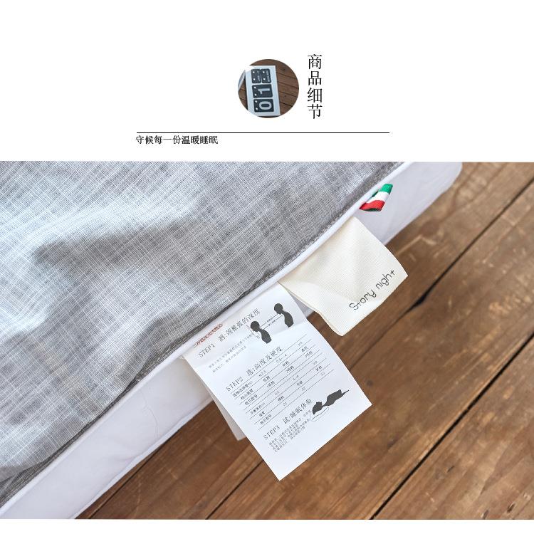 可拆可亚麻全棉洗荞·羽硬丝纤维双麦TLP面透气枕芯成人单人枕头