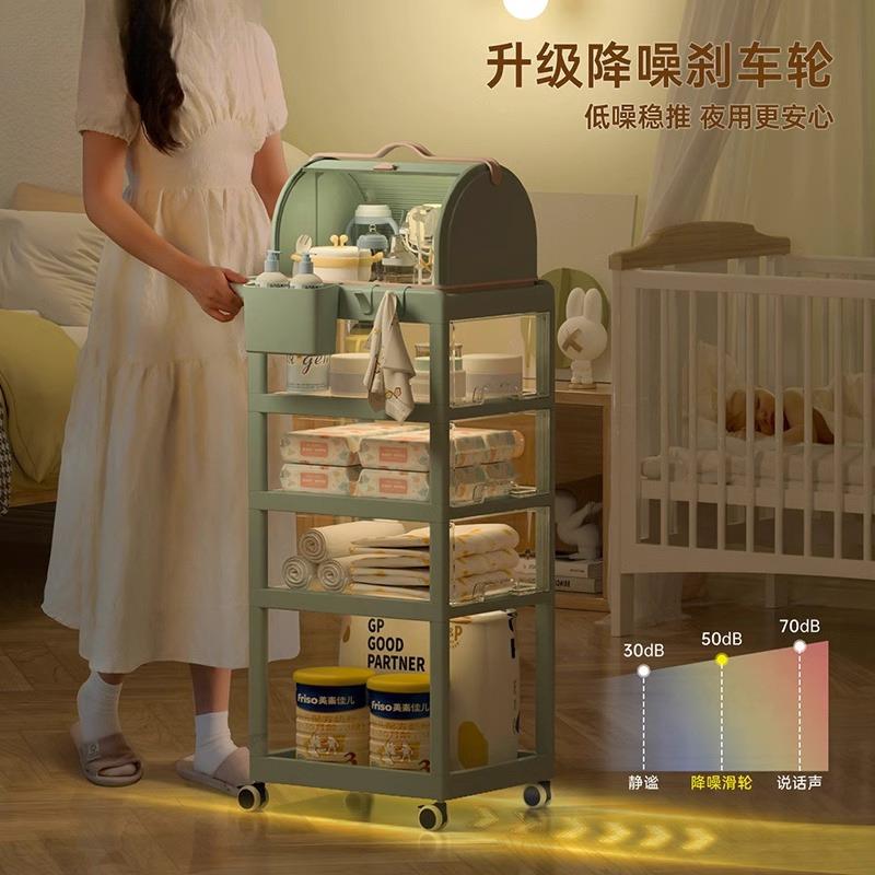 儿用品头置架新生儿宝宝物品婴小VHF推物车喂养台床柜多层收