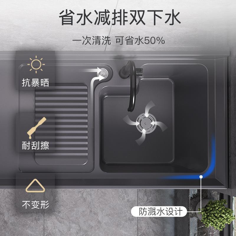 现防代简约阳洗台太空铝衣柜RIW切潮防溅岩盆一体角洗衣洗手储物