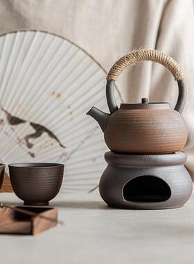 九匠绑绳提梁风粗陶小提梁壶工夫茶具手提泡壶陶瓷日式单茶壶号家
