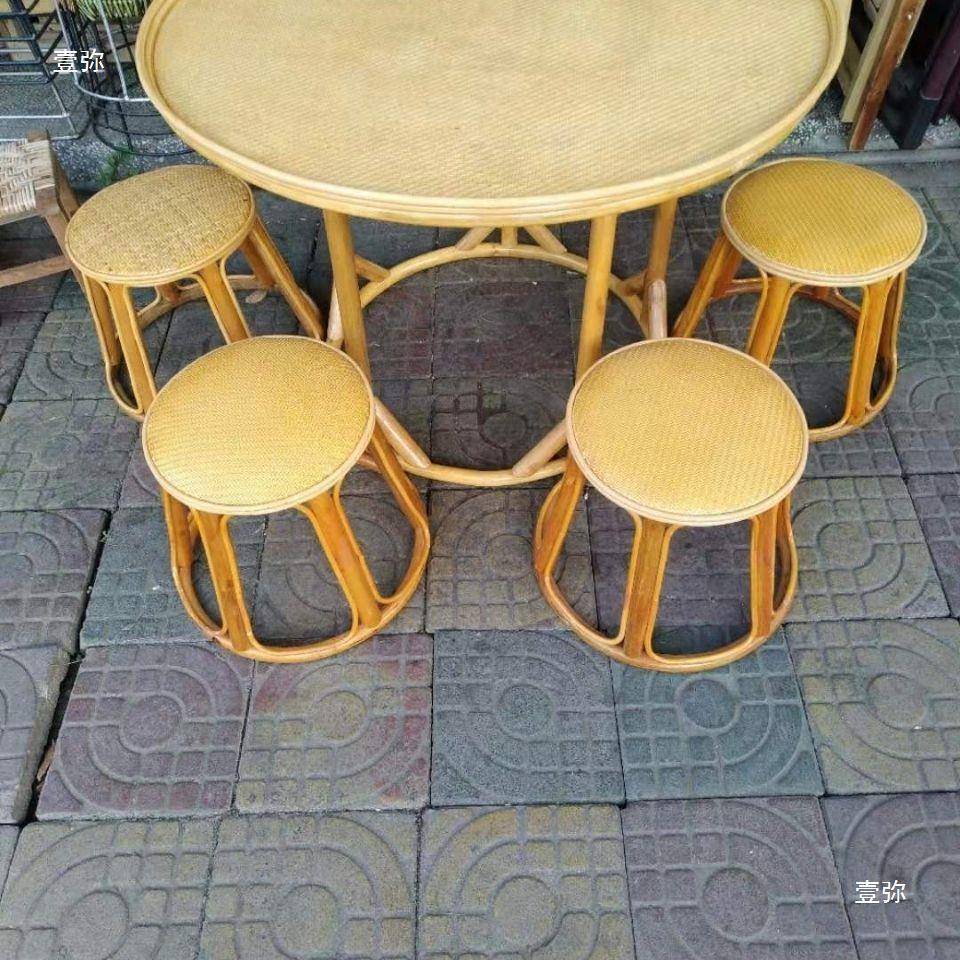 云南竹编桌子族竹编藤编大圆餐桌家中圆FDB傣形传统式用饭店酒店