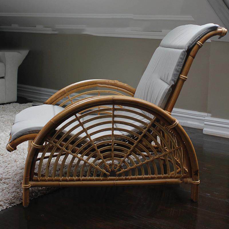 天然真藤编制用躺椅老休人午睡椅印尼藤家阳休台闲椅QY-ZT074子藤