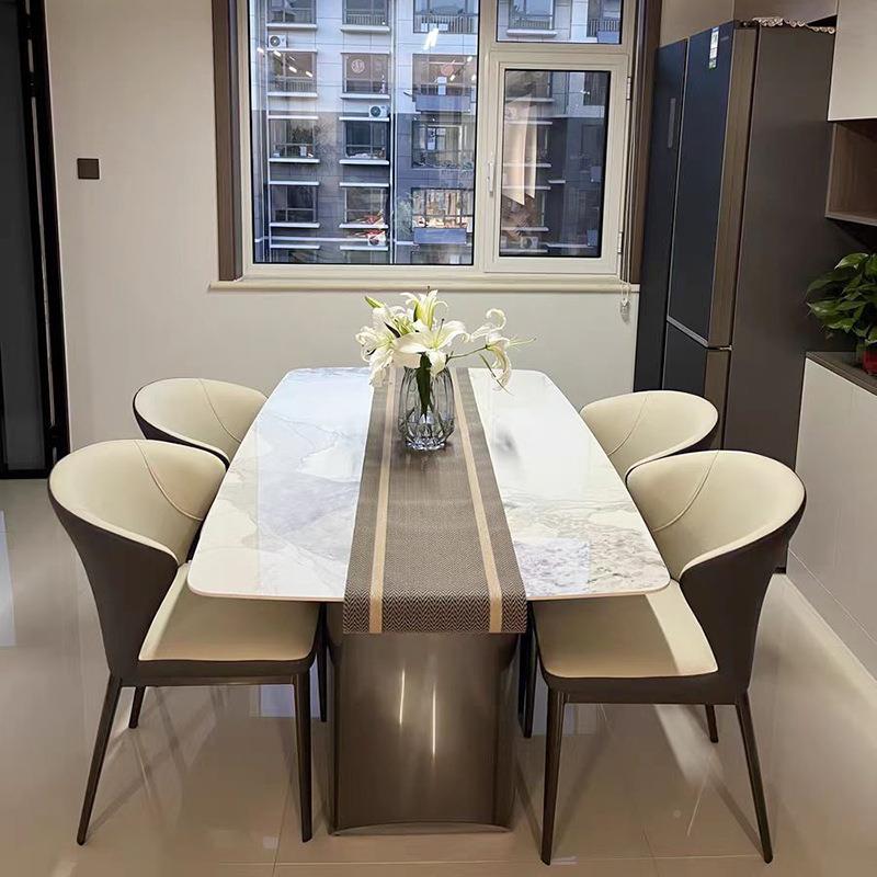 小户用餐桌轻奢A9985约现代长简方型家饭桌2025新新品岩板餐桌椅