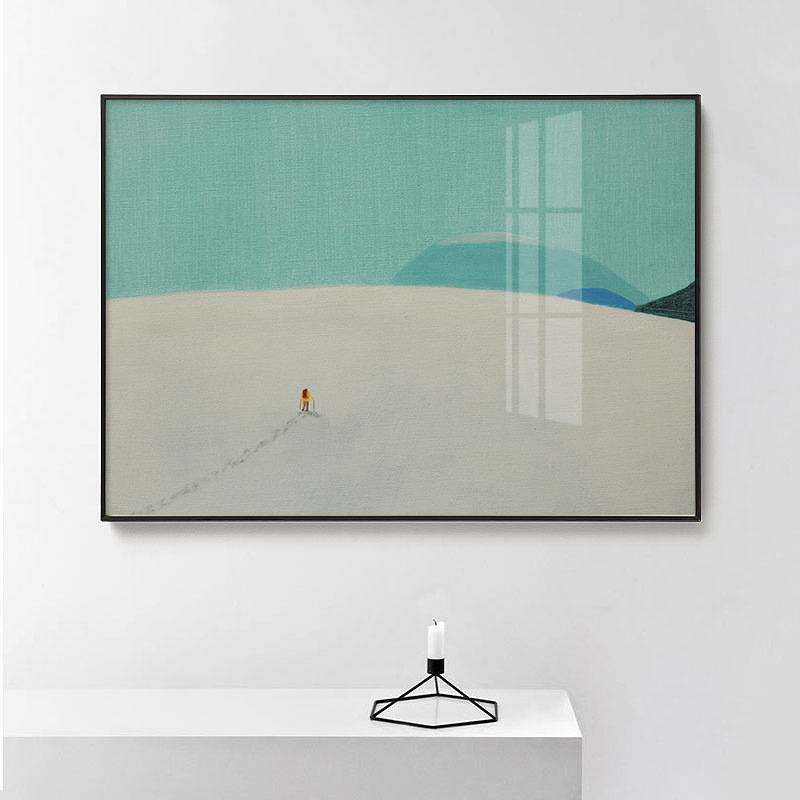 现代简约抽象风景装饰画呼唤远方远山挂画餐厅客厅卧室床头壁画