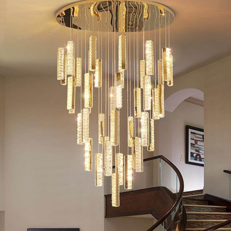 楼灯梯灯长吊现DL-33SMD代水晶大吊灯楼后梯间吊复式楼别墅灯水晶,家装灯饰光源,智能吊灯,淘宝优惠券,粉丝福利购,淘宝优惠卷