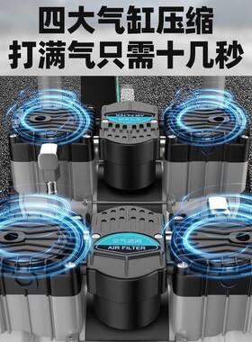 空压机打大气泵小型22工SPV0v功率无油静音充气高压木喷漆空压气