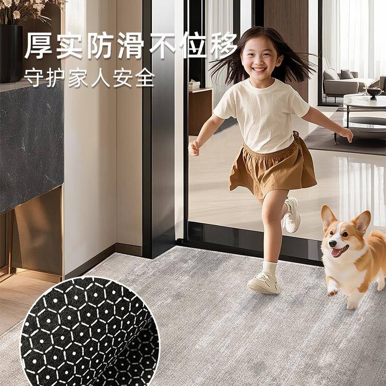 新款入户门口地门毯感别免墅进脚门地垫F98J8SM7洗耐脏入户门垫入