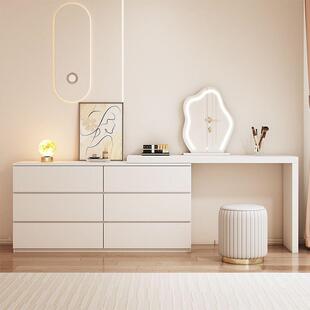 梳斗妆台卧室现代约简柜一体小型轻奢床尾柜户梳妆可伸缩化551妆桌