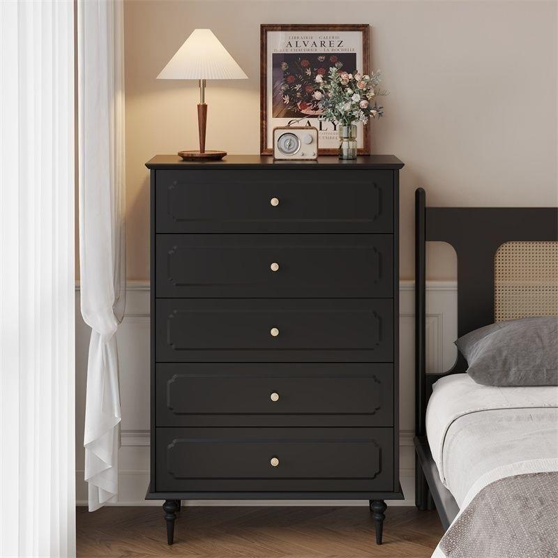 美式实木复古室八视斗柜床尾物柜中卧古风AJP储物边柜电柜旁五置
