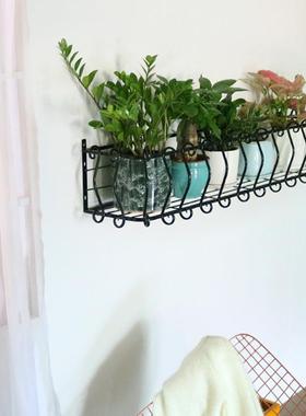 ll置欧式铁艺墙花架阳台花架壁挂架花架墙上花上盆墙AL102653壁物