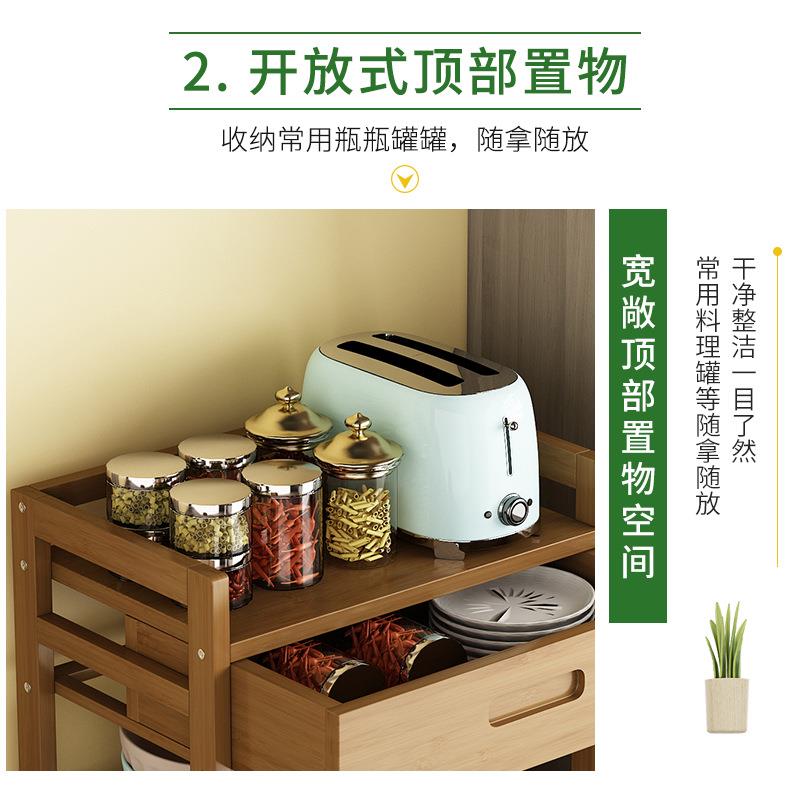 餐边柜靠墙家用厨房储物柜多茶层置物橱实木客架STZ厅水柜简易柜