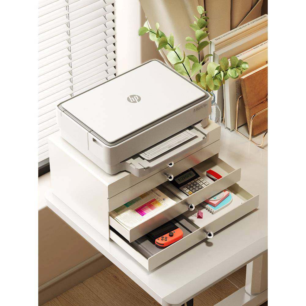 办公室桌面抽屉式物置985物收纳盒柜A4纸文件储书桌上玄关理整架