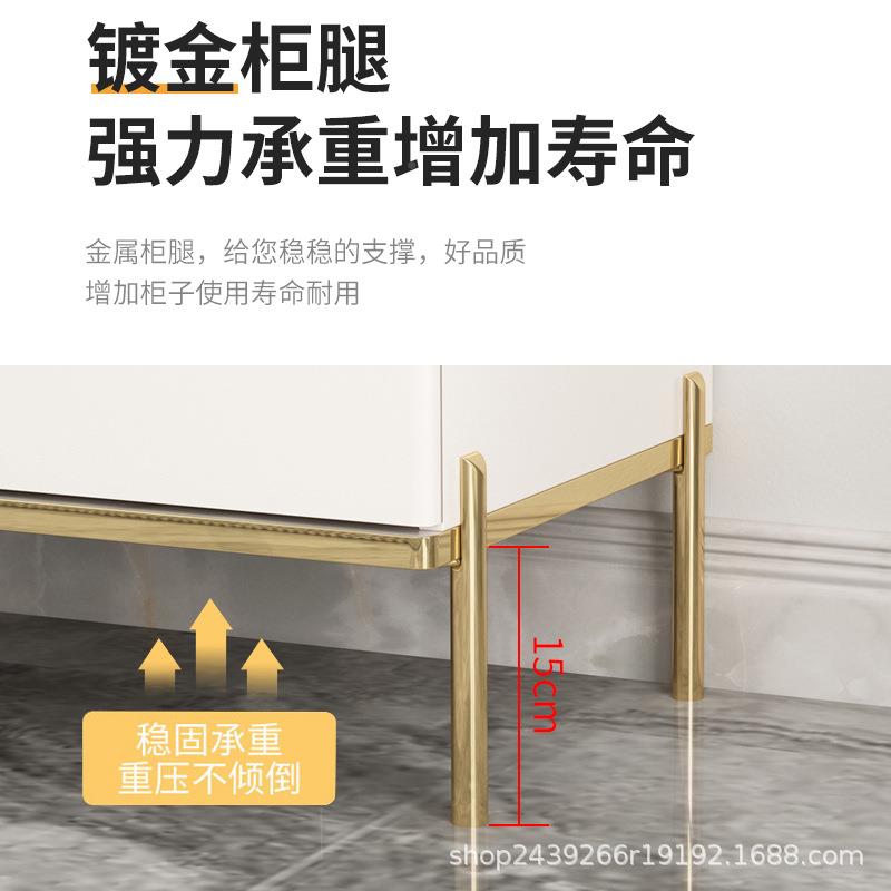 意式轻奢AKS岩板餐柜家边用餐厅纳柜一体靠大墙容收量储物柜碗柜
