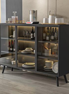 餐轻边柜简意约式极简奢客厅茶水柜靠墙碗柜房厨柜酒柜储VGJ物柜