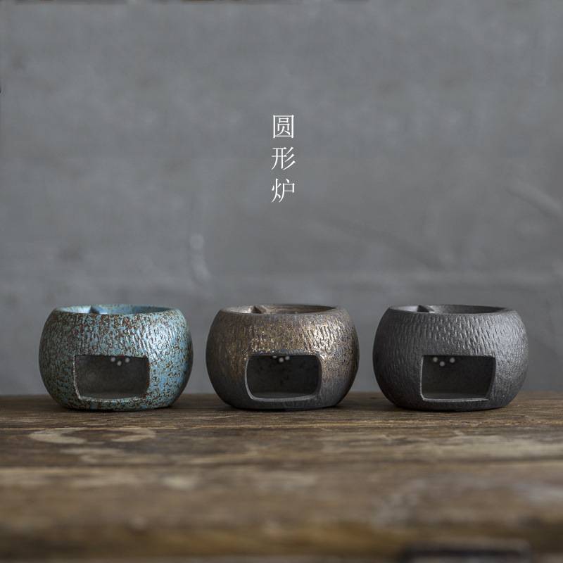 日式复古温茶炉 陶瓷温茶器蜡烛酒精灯茶壶加热炉 茶具配件