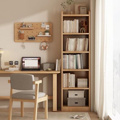 实木书现代简约MUV家用一体收纳柜落物架地柜2025新置款简易实木