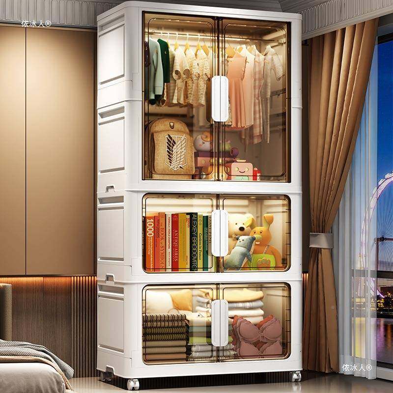 免安装收纳儿童衣柜家用柜客物厅宝宝衣橱置206物柜简衣服储柜易