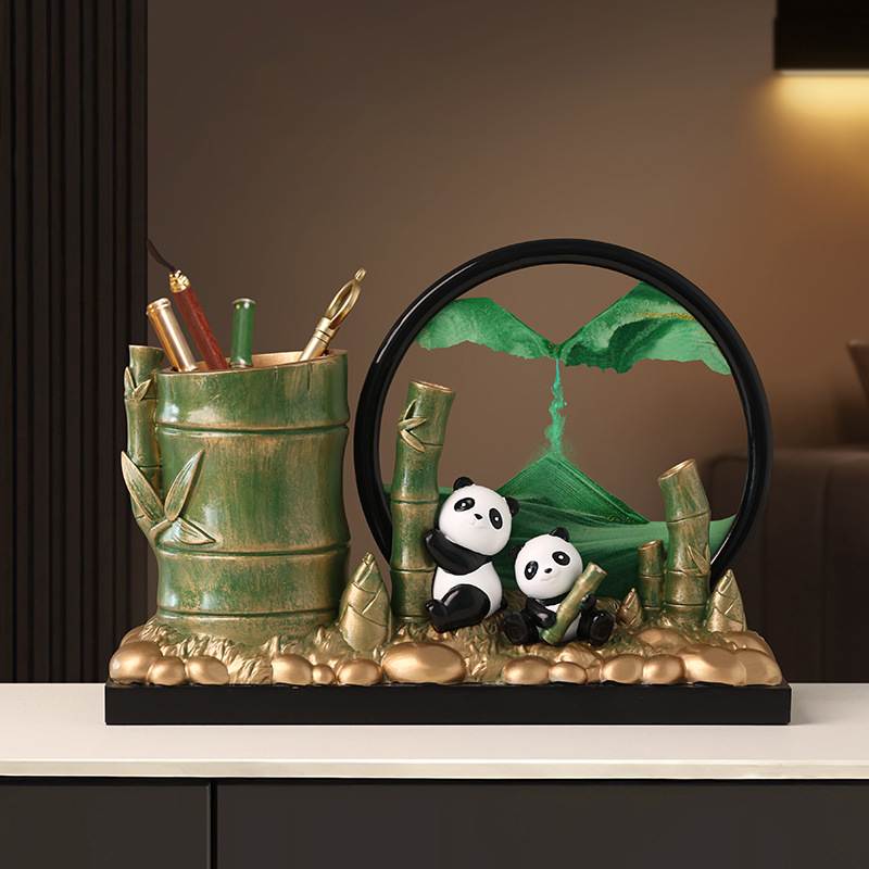 贝汉美节节高升笔筒流沙画软装家居桌面装饰品送朋友闺蜜礼物摆件