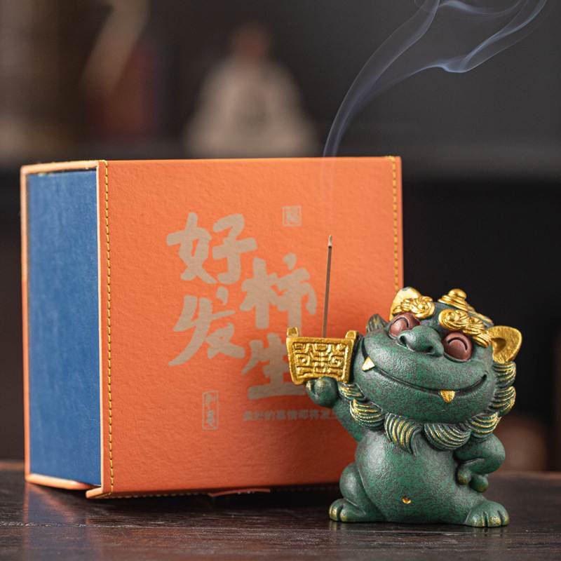 创意新中式鼎力相助摆件彩金举世无双客厅桌面装饰品高档伴手礼物