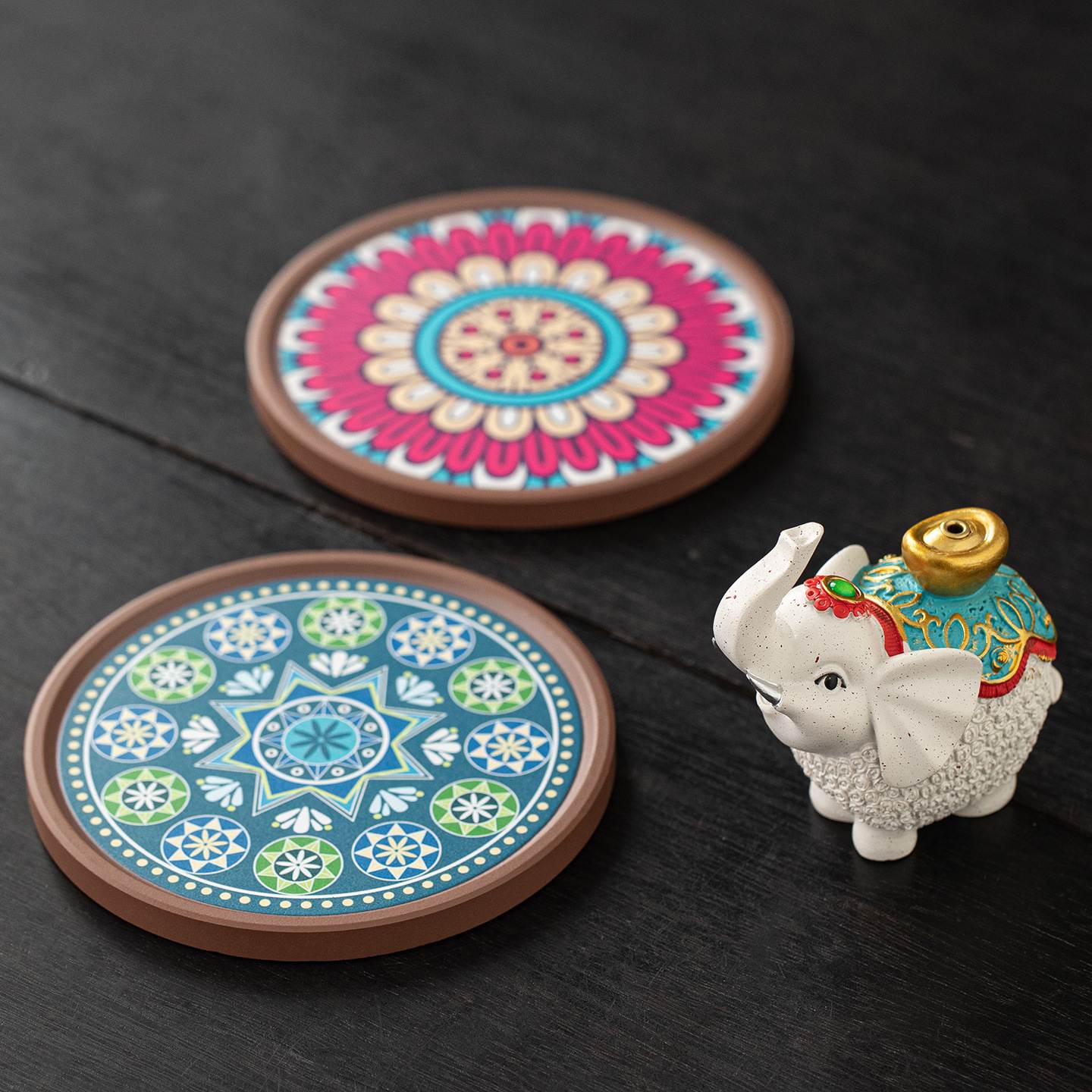 招财吉象线香插底座摆件创意小马大象动物香托香座香盘点香器装饰