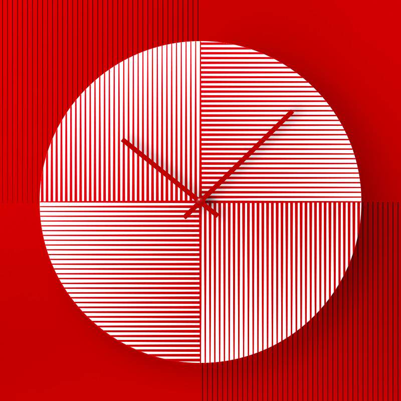 不争时间线系列挂表挂钟客厅家用钟表静音创意装饰波普艺术挂钟