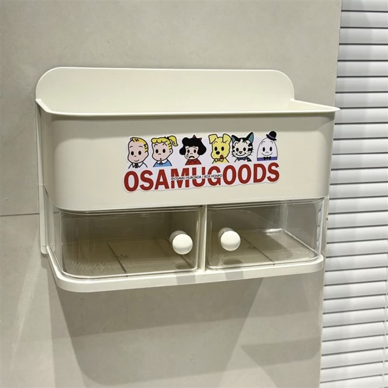 原田治浴室置物h架壁挂式旋转抽屉收纳盒大容量免打孔多功能收纳