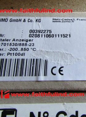 JUMO 00392275 久茂全新温控器 di32 701530/888-23