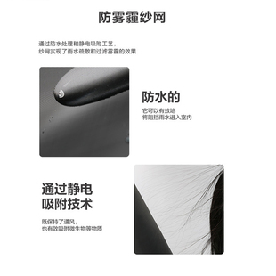 防尘加密防灰霾纱网家用纱窗框自装 魔术贴200目300目免打孔防雨水