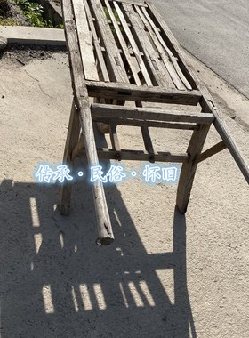 民俗怀旧老物件小木车木推车独轮木车平板推车带斗推土车博物馆旧