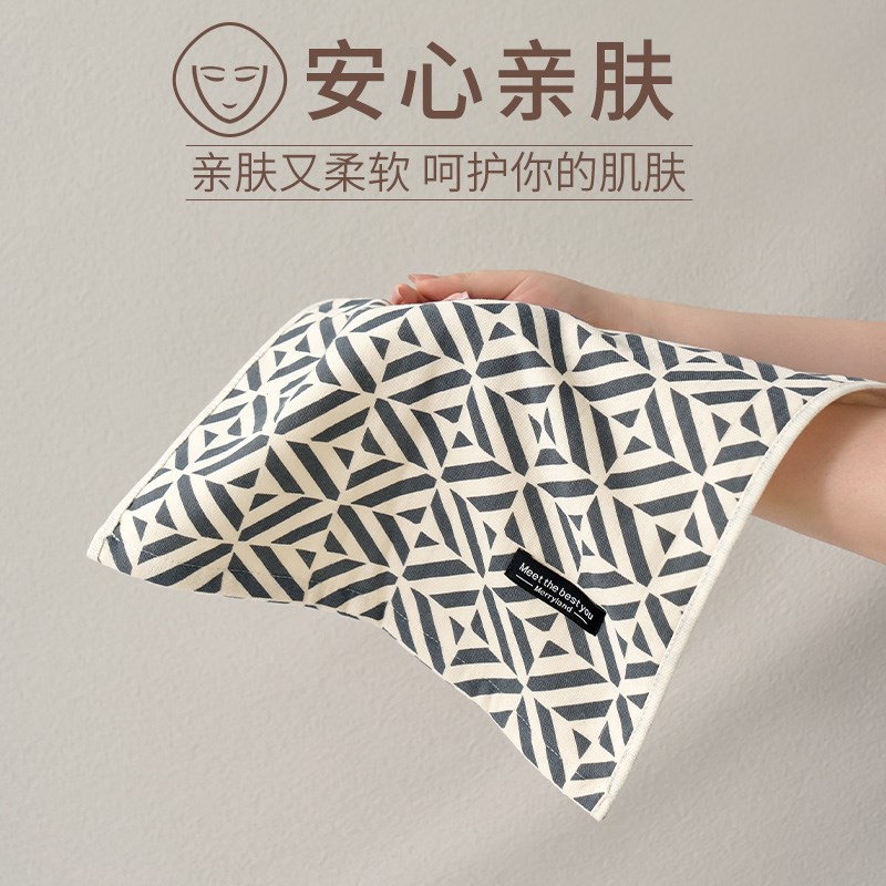 洗脸小毛巾纯棉方巾家用男士全棉100纱布棉纱吸水2024新款3条