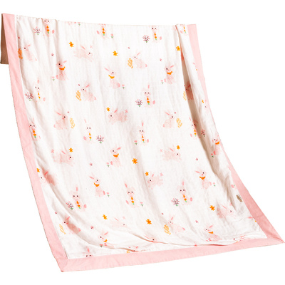 幼儿园竹棉毛巾被四层纱布婴儿盖毯午休夏天儿童空调毯宝宝薄毯子