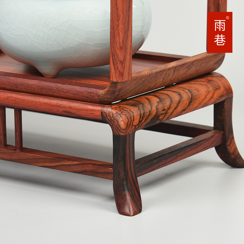 大红酸枝木工艺品摆件高低多宝阁底座紫砂奇石博古架茶壶展示架子