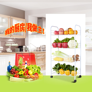 网篮置物架客厅放书架玩具多层架落地厨房卧室收纳储物架移动推车