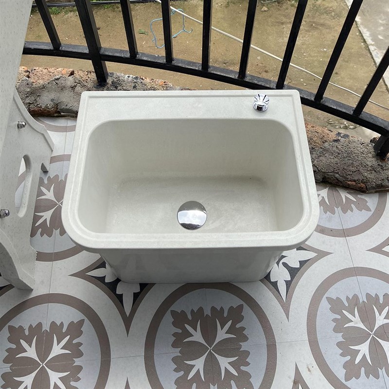 石英石长方形拖把池一体成型阳台卫生间大理石家用庭院石材墩布池