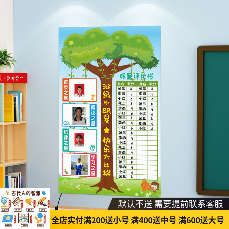 班级布置教室装饰l中小学文化墙小组积分榜评比栏墙贴磁吸板可擦