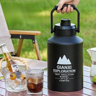 户外冰桶大容量手提箱保冷冰块储存水杯野餐露营保温壶不锈钢摆摊