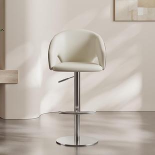 高吧台家椅2025新款 轻奢用升降旋转岛台椅不锈钢吧高脚 意BY6002式