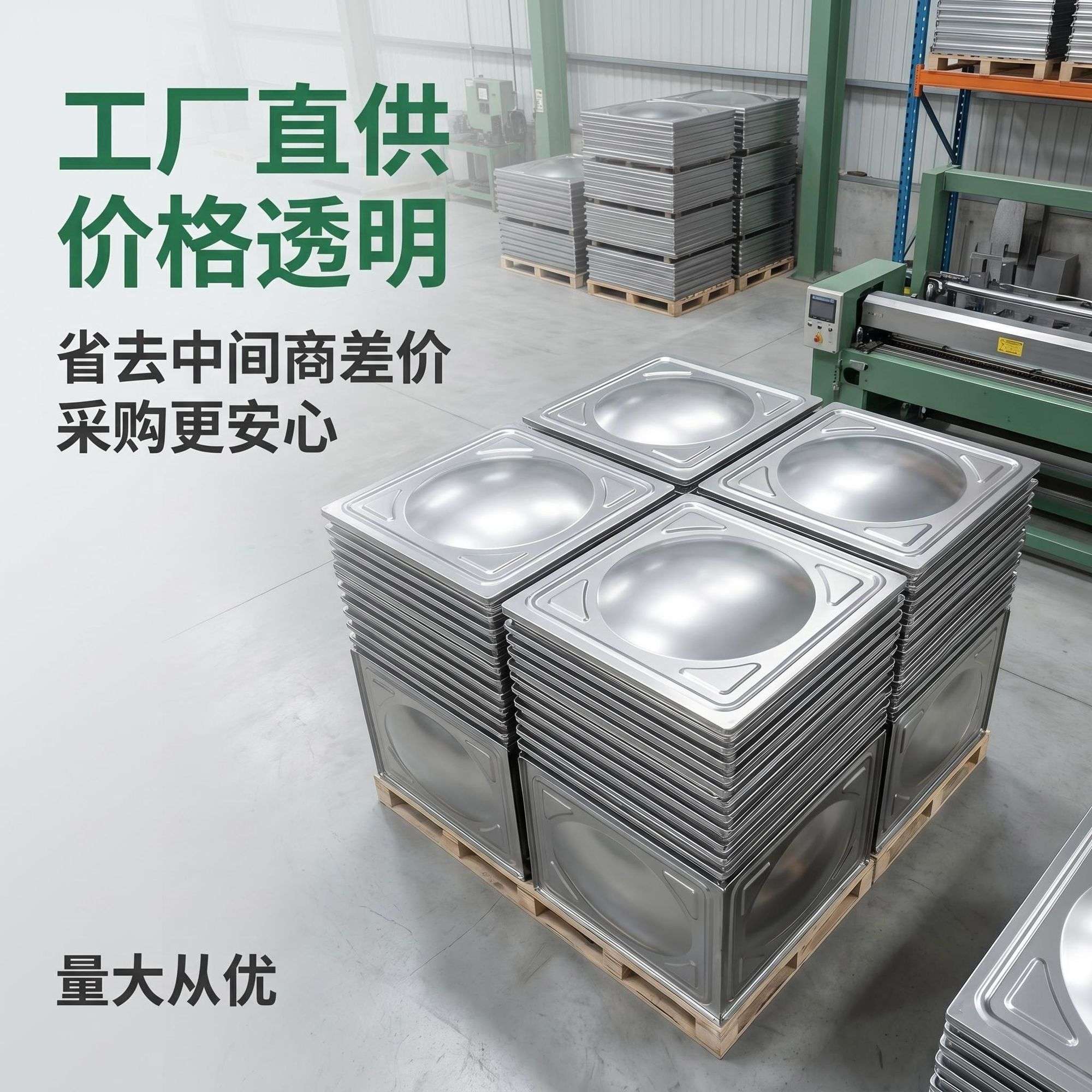 方形304不锈钢水箱板材冲压模块板消防专用拼装板材厂家组装水箱