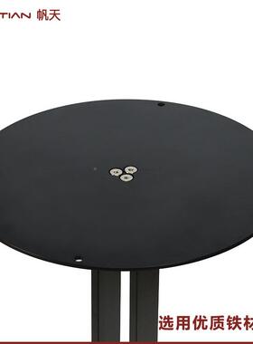 桌简约烤黑色铁艺腿餐厅店公寓圆支架酒岩板餐漆桌底FT-B152B座厂