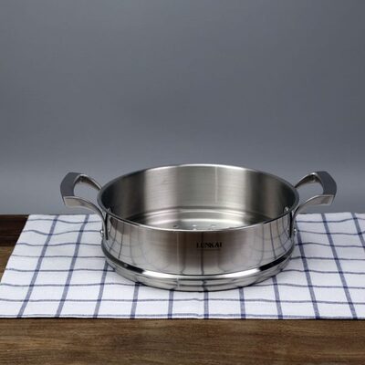 高品质18/10不锈钢蒸格 304不锈钢双耳蒸笼 蒸架 可配蒸锅24/28cm