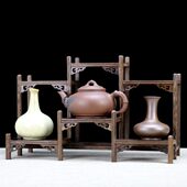 鸡翅木大前后台博古架小多宝格阁奇石玉器古玩茶壶架摆件置物架