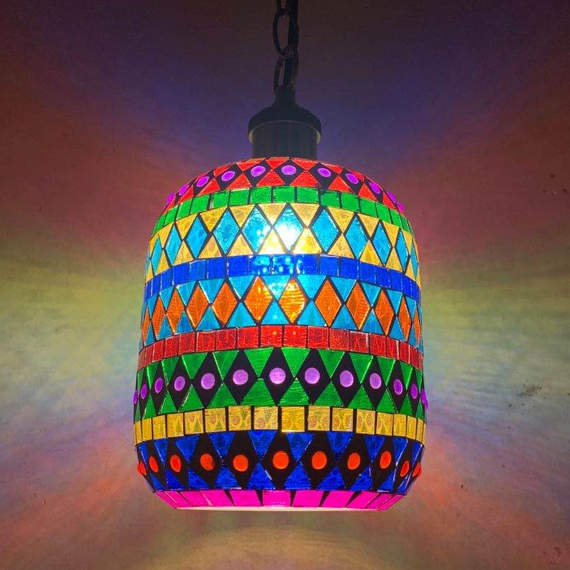 土耳其复古个性创意马赛克灯具泰式咖啡厅K餐厅走廊卡座玻璃小吊