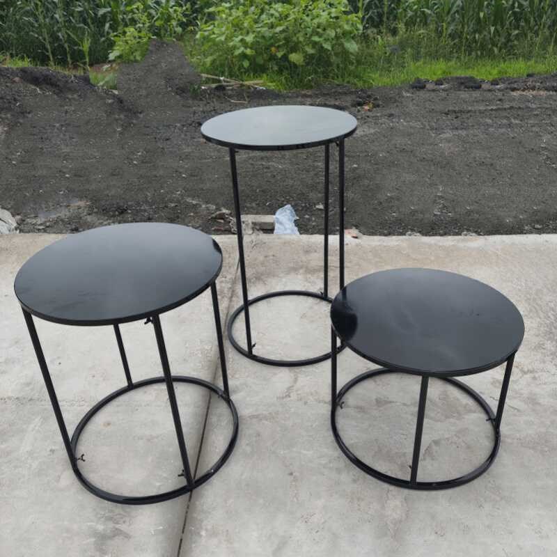 铁艺甜品台订婚宴装饰求婚区置物台商场橱窗摆件婚礼舞台圆形路引