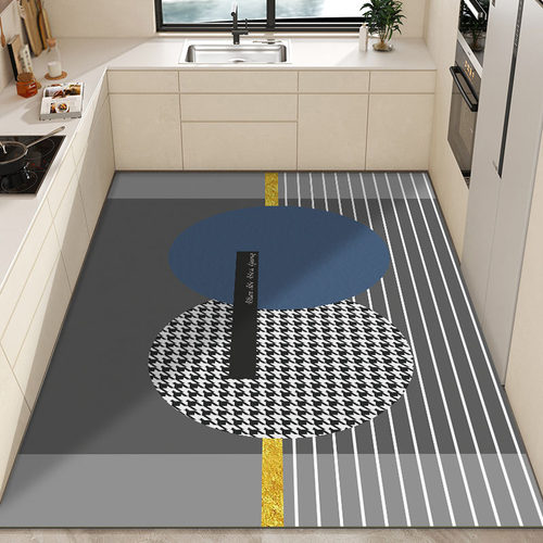 厨房地垫b防滑防油可擦免洗脚垫软硅藻泥吸水垫子门口耐脏加厚地