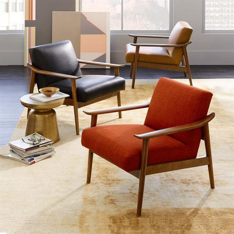 北欧实木沙发 水曲柳简约客厅B卧室阳台小沙发椅单人小户型沙发