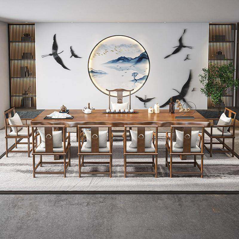 实茶桌椅组合复大板功茶古台简约新中式木禅意办公室OMI夫泡茶管,商业/办公家具,茶台/茶桌,淘宝优惠券,粉丝福利购,淘宝优惠卷