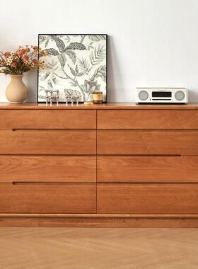 北美黑胡桃木斗柜简约樱桃白木橡木原木卧室arf-100储收纳斗八橱