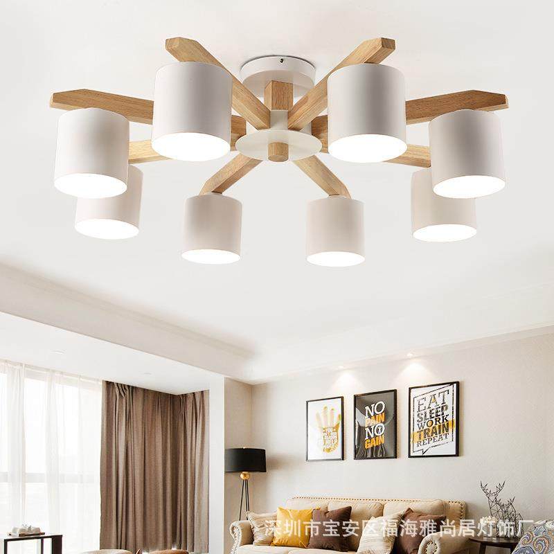 北欧具客厅吊n灯现代简约木个性创意原木卧室餐厅灯i85864s实日灯,家装灯饰光源,智能吊灯,淘宝优惠券,粉丝福利购,淘宝优惠卷